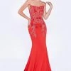 Formal Gowns Cinderella Divine - 8964 Strapless Embellished Mermaid Evening Gown