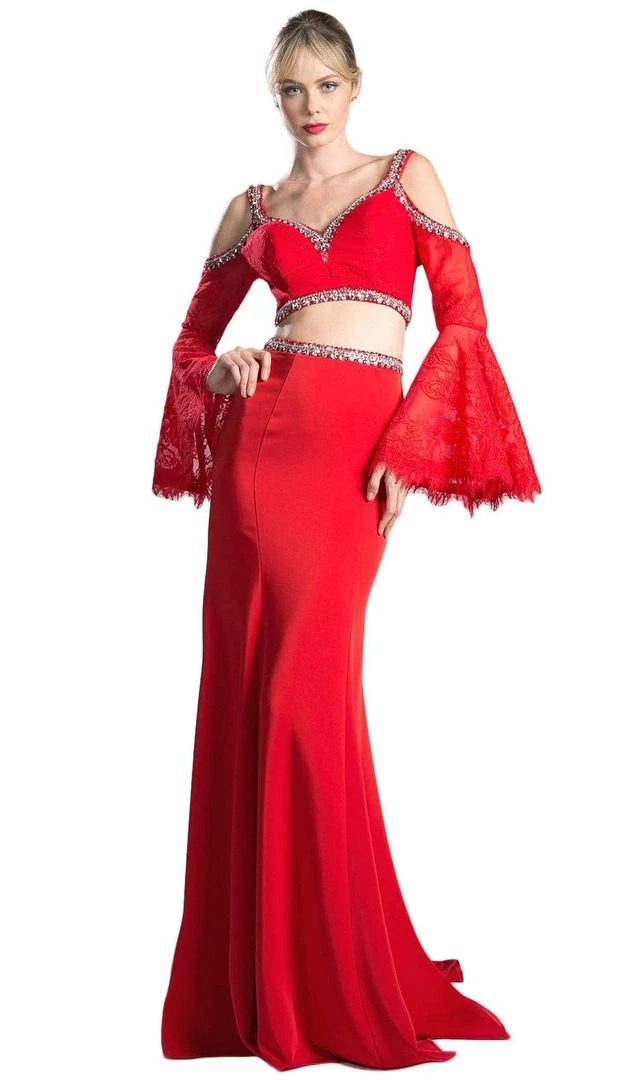Cinderella Divine - Two Piece Embellished Sheath Dress Formal Gowns 4 Cinderella Divine - Two Piece Embellished Sheath Dress Formal Gowns
