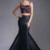 Cinderella Divine - Two Piece Floral Mermaid Evening Dress
