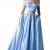 Cinderella Divine - Two Piece Off-Shoulder A-line Dress Formal Gowns