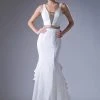 Cinderella Divine - Two Piece Sleeveless Ruffled Trumpet Gown 1 Cinderella Divine - Two Piece Sleeveless Ruffled Trumpet Gown