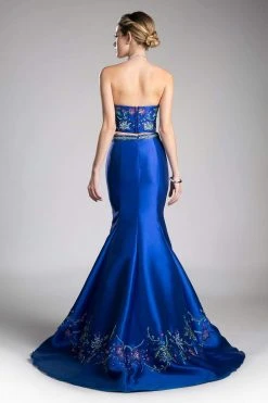 Formal Gowns Cinderella Divine - Two Piece Strapless Embellished Mermaid Dress