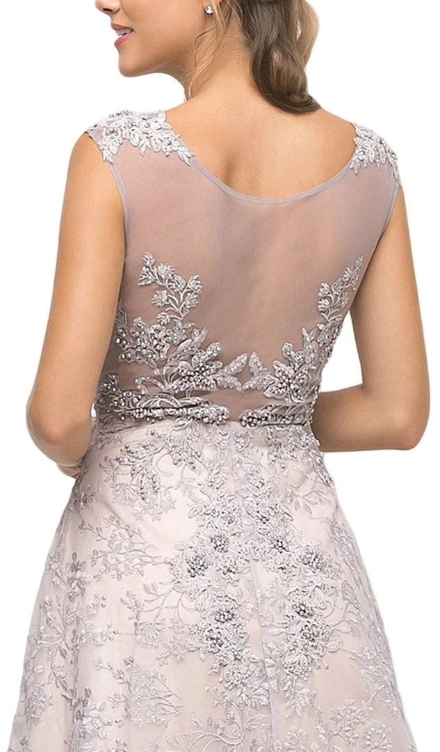 Cinderella Divine - UE003 Embellished Bateau A-line Gown 6 Cinderella Divine - UE003 Embellished Bateau A-line Gown