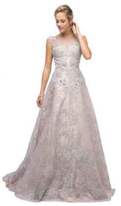 Cinderella Divine - UE003 Embellished Bateau A-line Gown