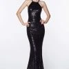 Cinderella Divine - UR139 Strappy Fitted Halter Dress Formal Gowns