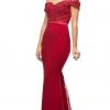 Formal Gowns Cinderella Divine - UV001 Off Shoulder Beaded Lace Bodice Mermaid Gown 2 Formal Gowns Cinderella Divine - UV001 Off Shoulder Beaded Lace Bodice Mermaid Gown