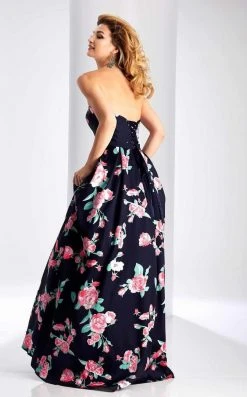 Clarisse - 3029 Strapless Floral Print Ballgown