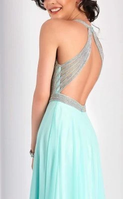 Clarisse - 3068 Radiating Stripe Illusion Gown