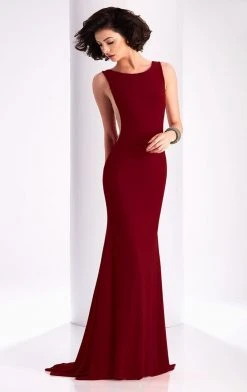 Clarisse - 3095 Plunging Open Back Gown Formal Gowns