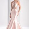 Clarisse - 3139 Embellished Halter Mermaid Gown Formal Gowns
