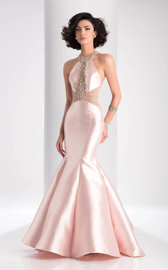 Clarisse - 3139 Embellished Halter Mermaid Gown Formal Gowns 3 Clarisse - 3139 Embellished Halter Mermaid Gown Formal Gowns