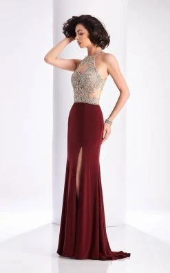 Clarisse - 3184 Crystal Crusted Halter Gown