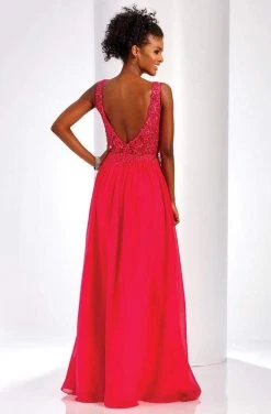 Clarisse - 3431 Lace Scoop A-line Dress