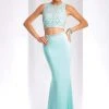 Clarisse - 3438 Two-Piece Crystal Ornate Sheath Gown Formal Gowns