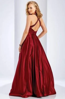 Clarisse - 3489 Sleeveless Halter A-line Dress