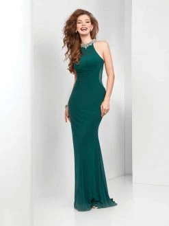 Clarisse - 3547 Bedazzled Halter Sheath Dress 6 Clarisse - 3547 Bedazzled Halter Sheath Dress