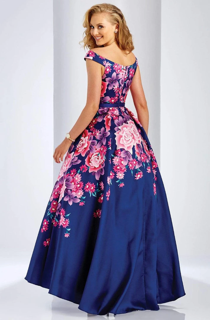 Clarisse - 3569 Off The Shoulder High Low Evening Gown Formal Gowns 4 Clarisse - 3569 Off The Shoulder High Low Evening Gown Formal Gowns