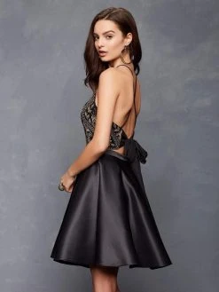 Clarisse - 3688 Two Piece Embroidered Halter Cocktail Dress