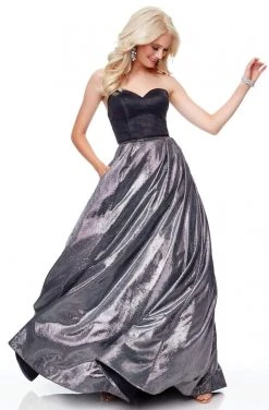 Clarisse - 3710 Glitter Novelty Strapless A-Line Gown
