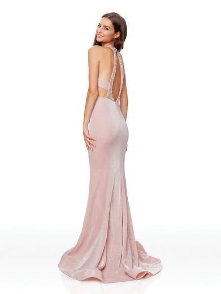 Formal Gowns Clarisse - 3711 Beaded Plunging Cutout Glitter Gown 4 Formal Gowns Clarisse - 3711 Beaded Plunging Cutout Glitter Gown