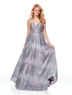 Formal Gowns Clarisse - 3714 Strapless Sequined A-Line Evening Gown