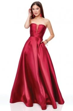 Formal Gowns Clarisse - 3743 Semi-Sweetheart Mikado A-Line Gown