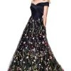 Formal Gowns Clarisse - 3803 Floral Embroidered Off-Shoulder A-Line Gown 2 Formal Gowns Clarisse - 3803 Floral Embroidered Off-Shoulder A-Line Gown