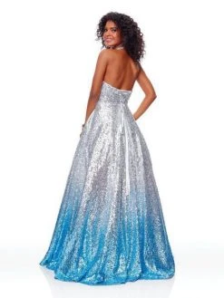 Clarisse - 3820 Plunging Halter Sequined Ballgown Formal Gowns 5 Clarisse - 3820 Plunging Halter Sequined Ballgown Formal Gowns