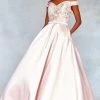Formal Gowns Clarisse - 3866 Lace Off-Shoulder Mikado Ballgown 2 Formal Gowns Clarisse - 3866 Lace Off-Shoulder Mikado Ballgown