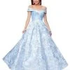 Formal Gowns Clarisse - 3872 Off-Shoulder Floral Brocade A-Line Gown