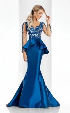 Clarisse - 4701 Floral Applique Mermaid Dress Formal Gowns 13 Clarisse - 4701 Floral Applique Mermaid Dress Formal Gowns