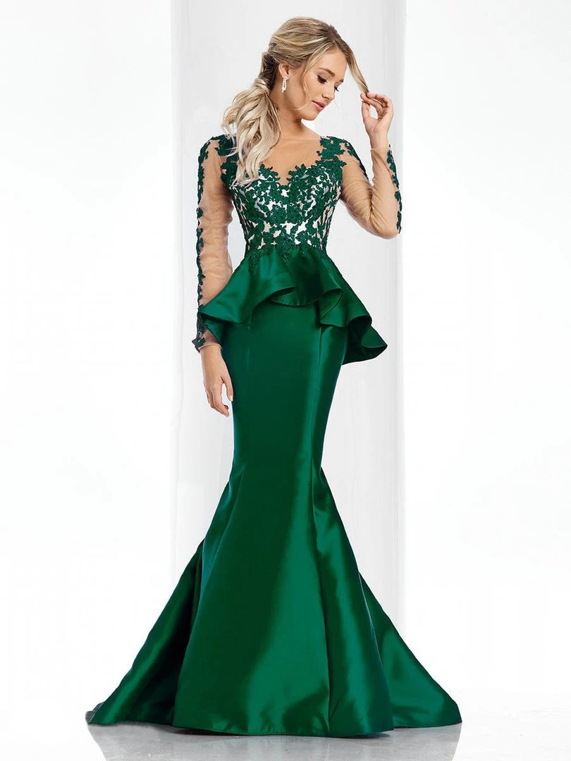Clarisse - 4701 Floral Applique Mermaid Dress Formal Gowns 8 Clarisse - 4701 Floral Applique Mermaid Dress Formal Gowns