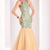 Clarisse - 4856 Beaded Ruffled Mermaid Gown