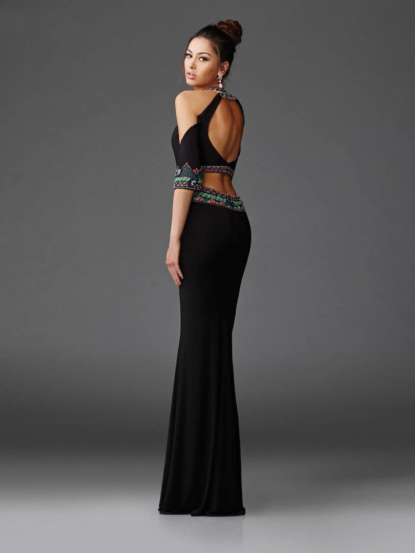 Formal Gowns Clarisse - 4920 High Neck Two-Piece Beaded Gown 4 Formal Gowns Clarisse - 4920 High Neck Two-Piece Beaded Gown