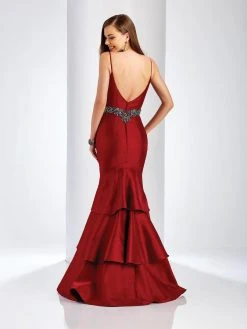 Clarisse - 4922 Jeweled Deep V-neck Mermaid Dress Formal Gowns