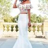 Clarisse - 4955 Two Piece Multi-Color Embroidered Mermaid Dress Formal Gowns