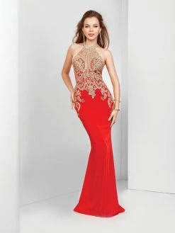 Formal Gowns Clarisse - 4962 Sleeveless Halter Sheath Dress