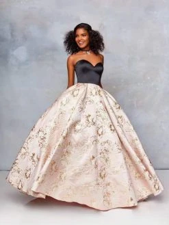 Formal Gowns Clarisse - 5032 Two Tone Satin Sweetheart Brocade Ballgown