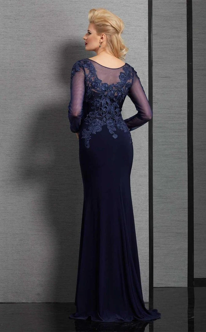 Clarisse - 6333 Beaded Lace Long Sleeves Evening Gown Formal Gowns 4 Clarisse - 6333 Beaded Lace Long Sleeves Evening Gown Formal Gowns