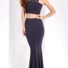Clarisse Prom - 3559 Two Piece Halter Mesh Evening Dress Formal Gowns