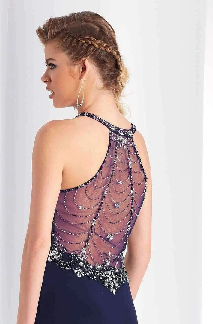 Clarisse - S3115 Embellished Halter Sheath Dress 5 Clarisse - S3115 Embellished Halter Sheath Dress