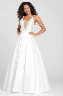 Formal Gowns Colette For Mon Cheri - CL19827LS Plain Sleeveless Long Ballgown