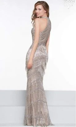 Colors Dress Formal Gowns Colors Couture - J074 Beaded Halter Fringe Sheath Dress 5 Colors Dress Formal Gowns Colors Couture - J074 Beaded Halter Fringe Sheath Dress