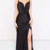 Colors Dress - 2032 Fitted Plunging Dress With Slit Formal Gowns 1 Colors Dress - 2032 Fitted Plunging Dress With Slit Formal Gowns