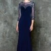Colors Dress - Intricate Ruched Illusion Evening Dress G725 Formal Gowns