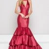 Colors Dress - Ruffled High Mermaid Dress 1882 - 2 Pcs Wine In Size 8 And 1 Pc Royal In Size 6 Available
