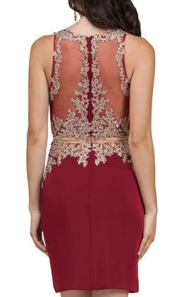 Dancing Queen - 2000 Mock Two-Piece Illusion Lace Cocktail Dress Cocktail Dresses 12 Dancing Queen - 2000 Mock Two-Piece Illusion Lace Cocktail Dress Cocktail Dresses