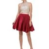 Cocktail Dresses Dancing Queen 2027A Two-Piece Embellished Cocktail Dress - 1 Pc. Burgundy In Size XL Available