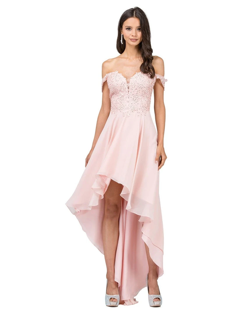 Dancing Queen 2278 Off Shoulder Beaded High Low Dress - 1 Pc Burgundy In Size XL Available Formal Gowns 3 Dancing Queen 2278 Off Shoulder Beaded High Low Dress - 1 Pc Burgundy In Size XL Available Formal Gowns