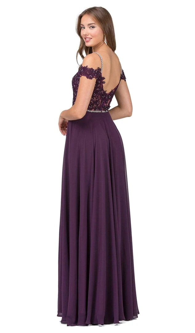 Dancing Queen - 2327 Embellished Off-Shoulder A-line Gown Formal Gowns 4 Dancing Queen - 2327 Embellished Off-Shoulder A-line Gown Formal Gowns